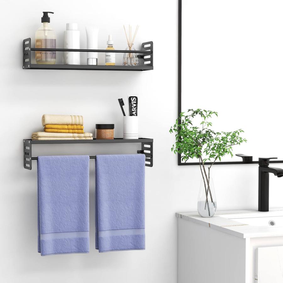 【並行輸入品】VOTZAAQ 15.5'' Floating Shelves Set of 2 Metal Wall Shelves, Blaの画像