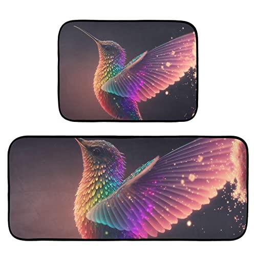 【並行輸入品】ZENWAWA Kitchen Mat (Fairly Hummingbird) 2 Pcs Set， Anti Fatigue_1