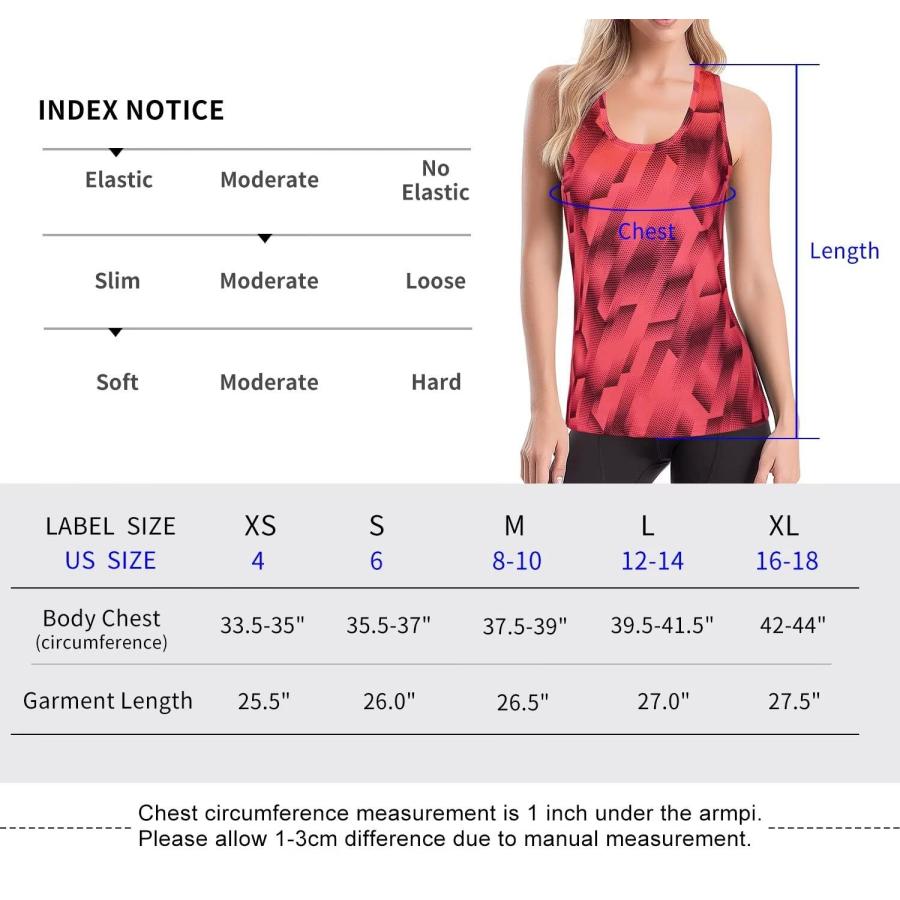 【並行輸入品】Zengjo Gym Tank Tops for Women Fitted(Fiery Coral，M)