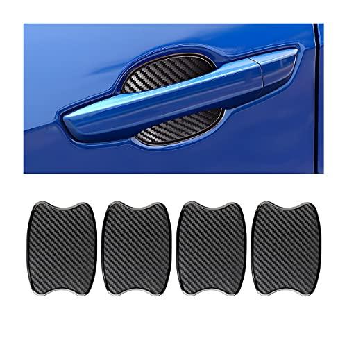 【並行輸入品】車のドアハンドルステッカー4枚 3Dカーボンファイバーテクスチャ 自動ドアカップ保護フィルム TPUスクラッチプロテクターカバーガ | ブランド登録なし | 01