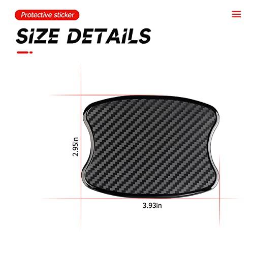 【並行輸入品】車のドアハンドルステッカー4枚 3Dカーボンファイバーテクスチャ 自動ドアカップ保護フィルム TPUスクラッチプロテクターカバーガ | ブランド登録なし | 04