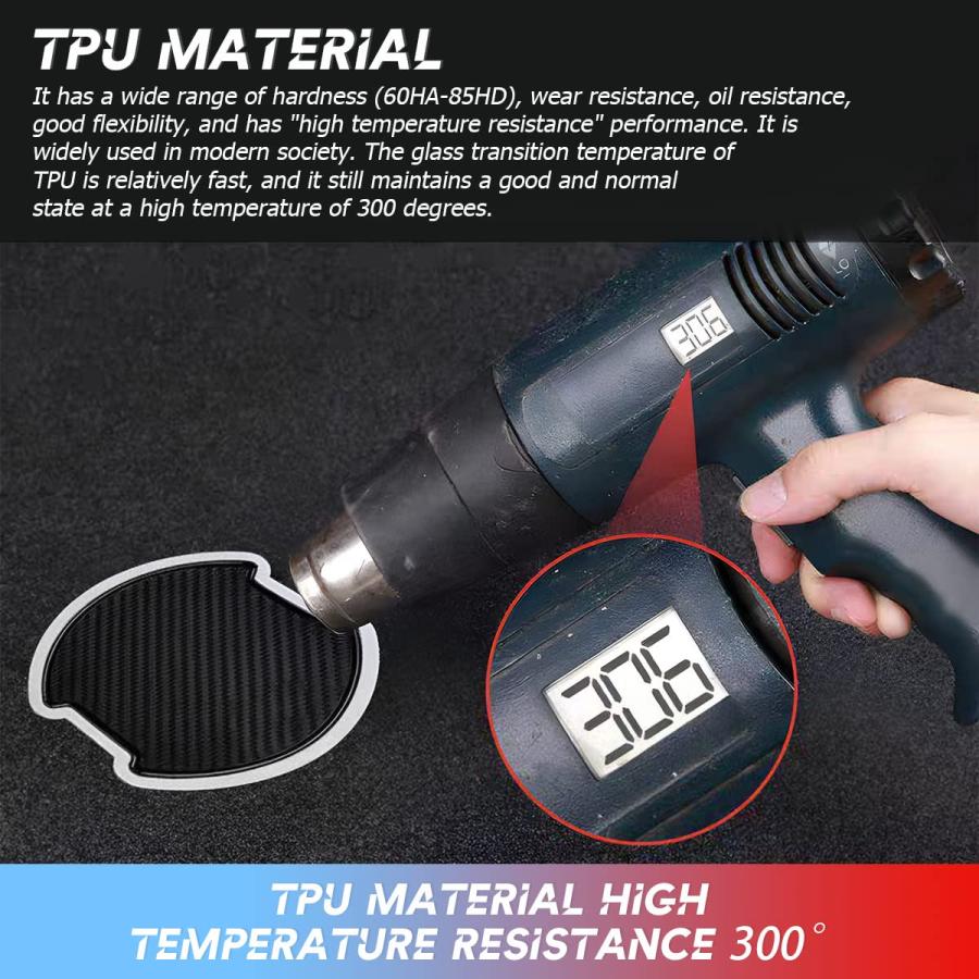 【並行輸入品】車のドアハンドルステッカー4枚 3Dカーボンファイバーテクスチャ 自動ドアカップ保護フィルム TPUスクラッチプロテクターカバーガ | ブランド登録なし | 06