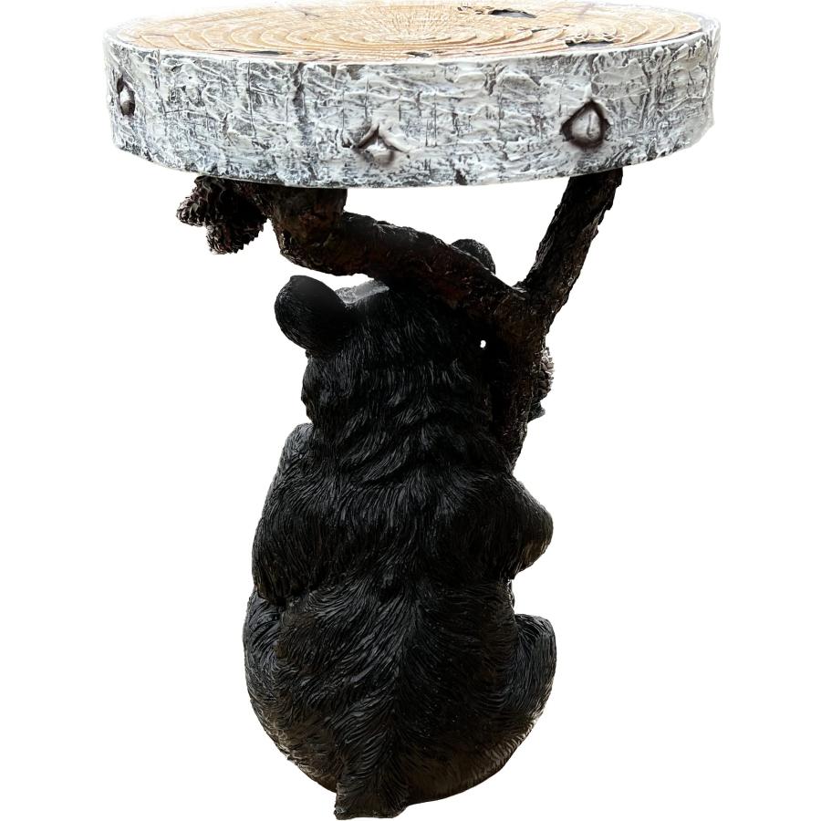 【並行輸入品】Top Brass Black Bear Holding Pine Branch Accent End Table   Uniq_3
