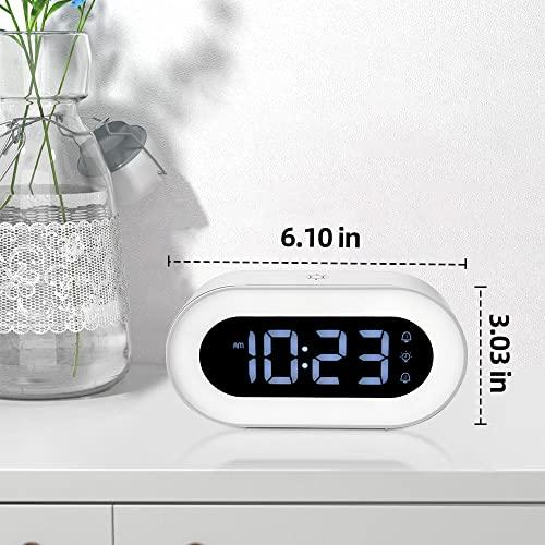 【並行輸入品】everwood 常夜灯付きデジタル目覚まし時計 Digital Alarm Clock LED Display for Bedr_4