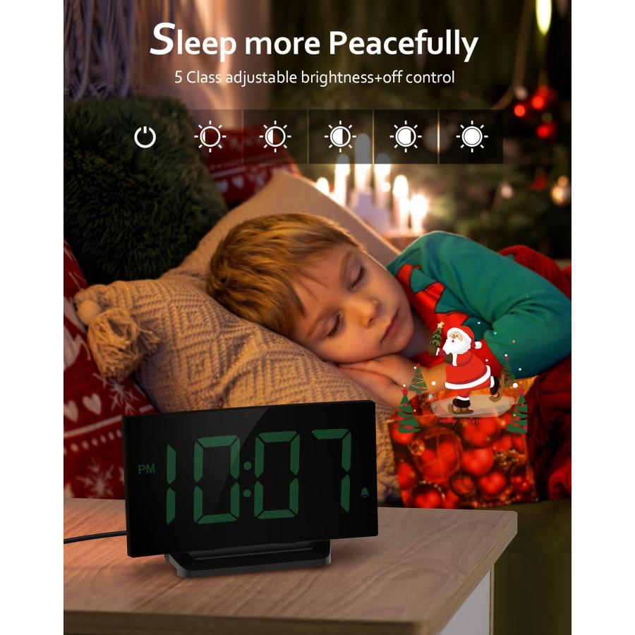 【並行輸入品】GOLOZA Digital Alarm Clock for Bedroom， Digital Clock with Moder_6