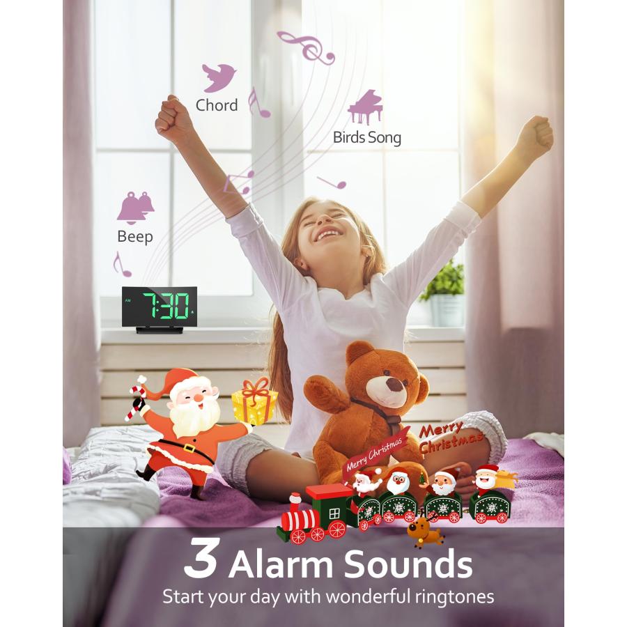 【並行輸入品】GOLOZA Digital Alarm Clock for Bedroom， Digital Clock with Moder_9