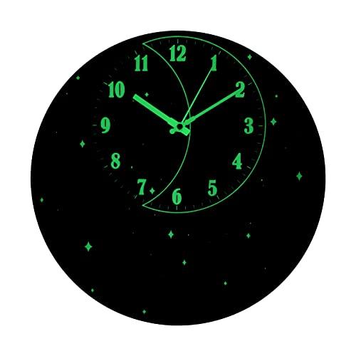 並行輸入品】HOSTK 夜光 壁掛け時計 12インチ モダン 星空 常夜灯 壁