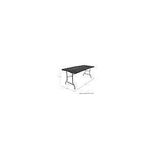 【並行輸入品】Everyday Home， Black 6 Foot Folding Table_5