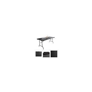 【並行輸入品】Everyday Home， Black 6 Foot Folding Table_8