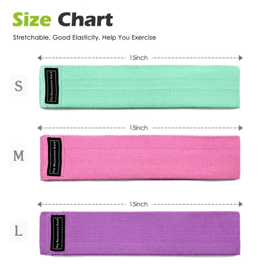 【並行輸入品】1PCS Exercise Resistance Loop Band Elastic Booty Band for Yoga Hの画像