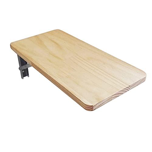 【並行輸入品】キッチンリビングルーム用折りたたみウォールテーブル、無垢材とステンレススチールブラケット |ウォールマウントテーブル 折りたたみ式_1