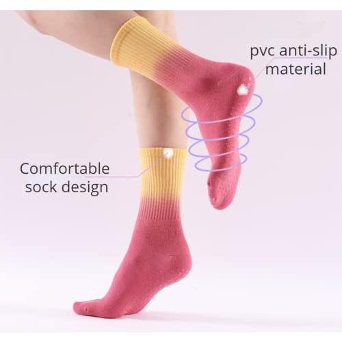 【並行輸入品】EGEN Dye Tie Yoga Socks for Women Man Novelty Print Non Skid Soc_8