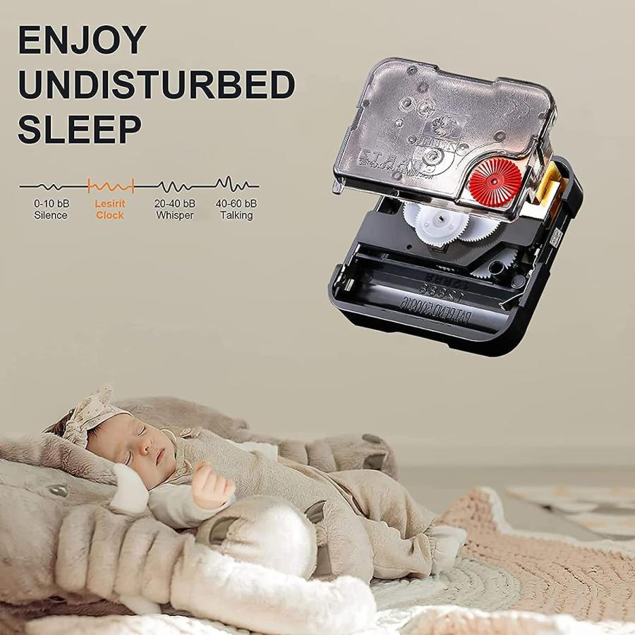 【並行輸入品】XYFZRL 30インチ 大きな壁掛け時計 メタル装飾、ミッドセンチュリー サイレント カチカチ音を立てない大きな時計、リビングル