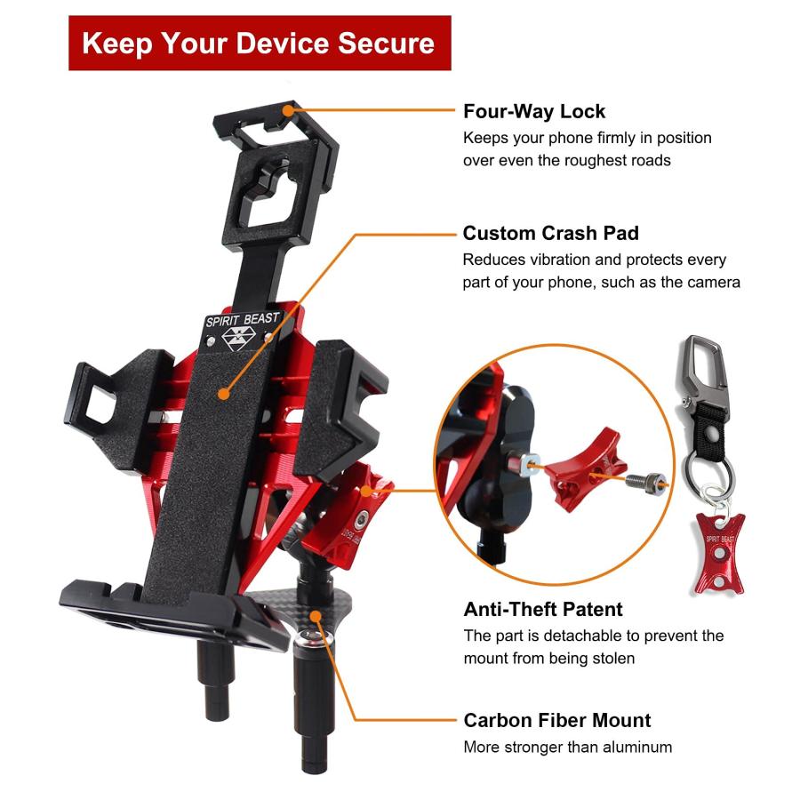 並行輸入品】WINDFRD Ducati オートバイ電話マウントホルダー Panigale