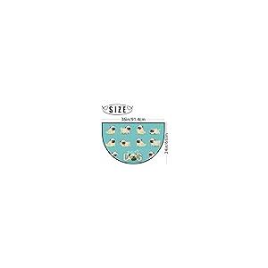 【並行輸入品】30X18 Inch Cute Animal Pug Dog Pattern Half Round Door Mat Indooの画像