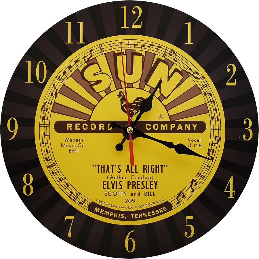 並行輸入品】Sun Records Elvis Presley Clock All Right - Mid-South 