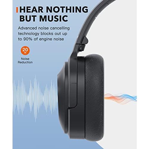 販売新販売 INFURTURE Q1 Active Noise Cancelling Headphones with Microphone， 並行輸入品