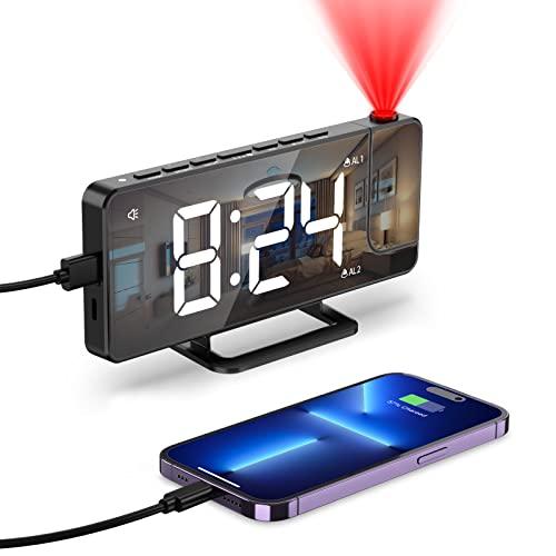 【並行輸入品】Ankilo プロジェクション目覚まし時計 Ankilo Projection Alarm Clock for Bedroom C_1