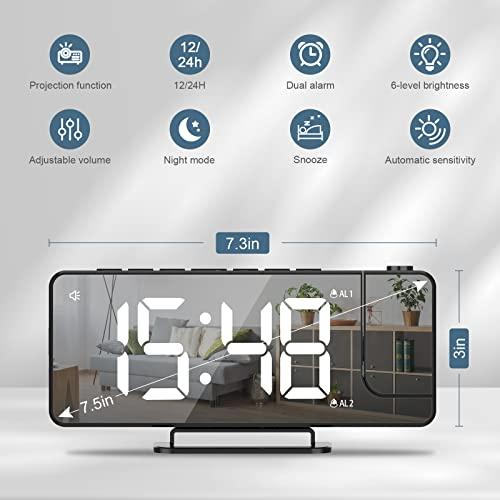 【並行輸入品】Ankilo プロジェクション目覚まし時計 Ankilo Projection Alarm Clock for Bedroom C_4