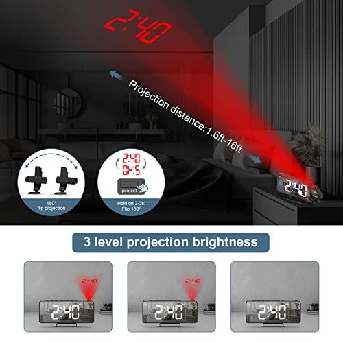 【並行輸入品】Ankilo プロジェクション目覚まし時計 Ankilo Projection Alarm Clock for Bedroom C_7