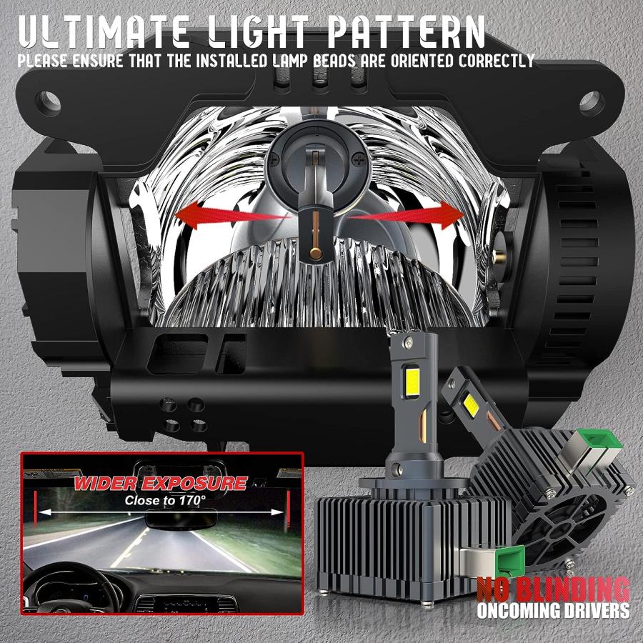 【並行輸入品】KAYZT D3S D3R LEDヘッドライトバルブ 20000ルーメン 明るさ600% 120W ハイパワー 6500K クール 並行の画像