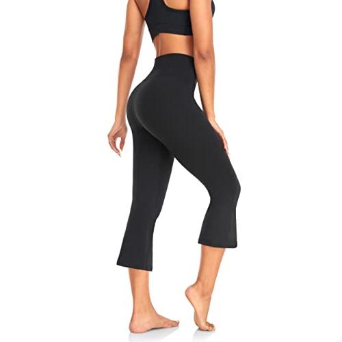 【並行輸入品】we fleece Women's V Crossover Flare Leggings High Waisted Tummy_4
