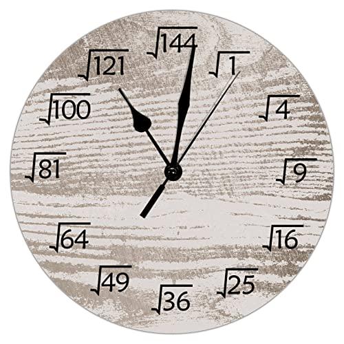 【並行輸入品】LetusZhogo Classroom Wall Clock 10 Inch, Math Themed Modern Crea_1