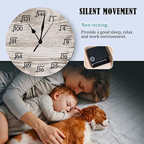 【並行輸入品】LetusZhogo Classroom Wall Clock 10 Inch, Math Themed Modern Crea_7