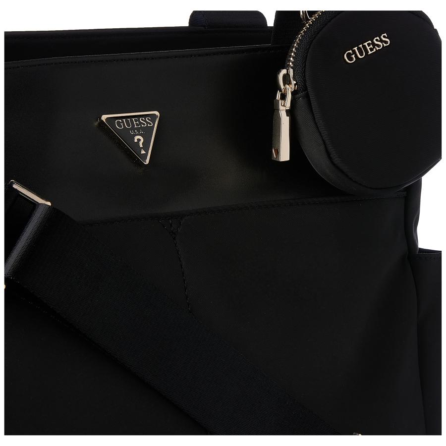 【並行輸入品】GUESS Eco Gemma トラベルトート ブラック, ブラック, One Size GUESS Eco Gemma Travの画像