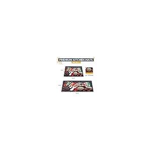 【並行輸入品】Capricorn US 2 Pcs Kitchen Rug Set Non Slip Spice Kitchen Rugs