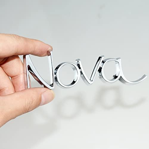ブランド登録なし - 【並行輸入品】Nova OEM フロントフェンダーエンブレム 3D胸章 ２５セント貨ダイアログボックス 取り替えっこ用 1969 1972 Nova用 (Cr)