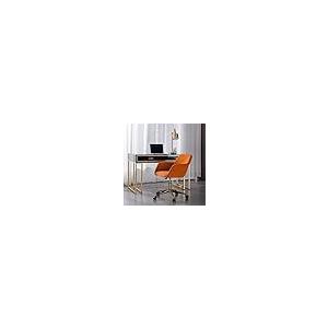 【並行輸入品】Home Office Chair，Height Adjustable Swivel Upholstered Vanity Ch_1