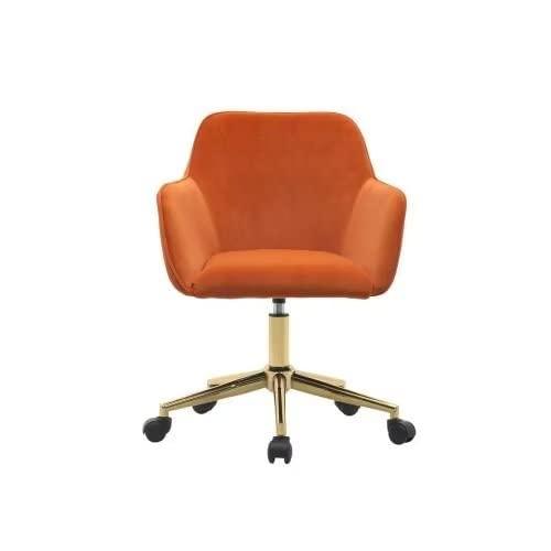 【並行輸入品】Home Office Chair，Height Adjustable Swivel Upholstered Vanity Ch_4
