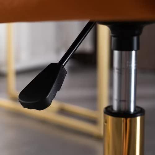 【並行輸入品】Home Office Chair，Height Adjustable Swivel Upholstered Vanity Ch_6