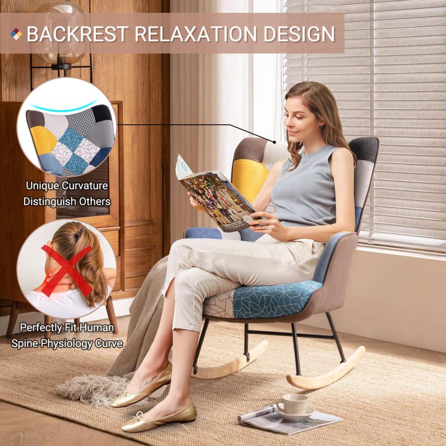 並行輸入品】K Knowbody Rocking Chair Nursery, Boho Nursery Glider