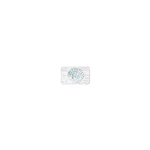 【並行輸入品】Aqua Seashell バスマット ビーチリゾートバスルーム用 ティールクラムシェルフロアマット バスセット アクアビーチバス