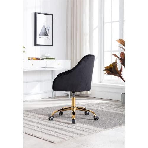 【並行輸入品】Zaboro 360°Swivel Velvet Office Chair,Home Tufted Desk Chair witの画像