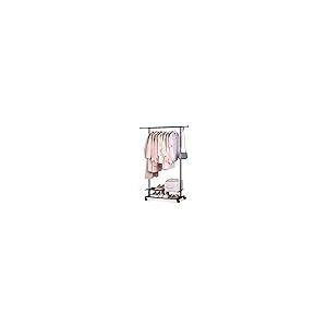 【並行輸入品】MISSLO 2 Shelves Clothing Racks for Hanging Clothes Rolling Garmの画像