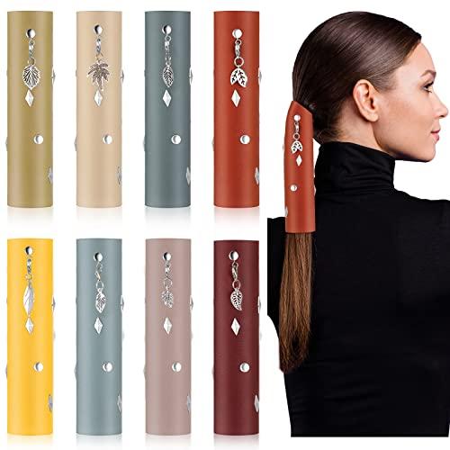 並行輸入品】レザーヘアラップ カラフル オートバイ ポニーテール