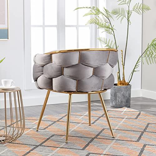 Modern Velvet Accent Chair  Comfy Handmade Living Room Bedroom F 並行輸入品｜import-tabaido｜08