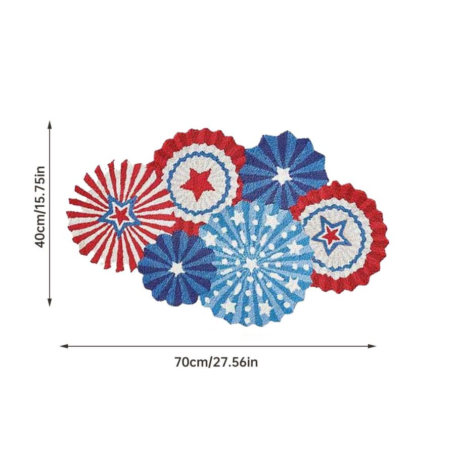 【並行輸入品】GURSAC Independence Day Door Mat Star Pattern Decorative Entrancの画像
