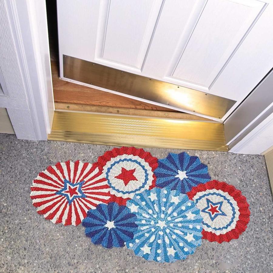 【並行輸入品】GURSAC Independence Day Door Mat Star Pattern Decorative Entrancの画像