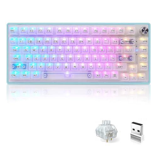 BOYI WK82 Transparent Keyboard with Knob,82 Key Wireless Hot Swa 並行輸入品｜import-tabaido｜02