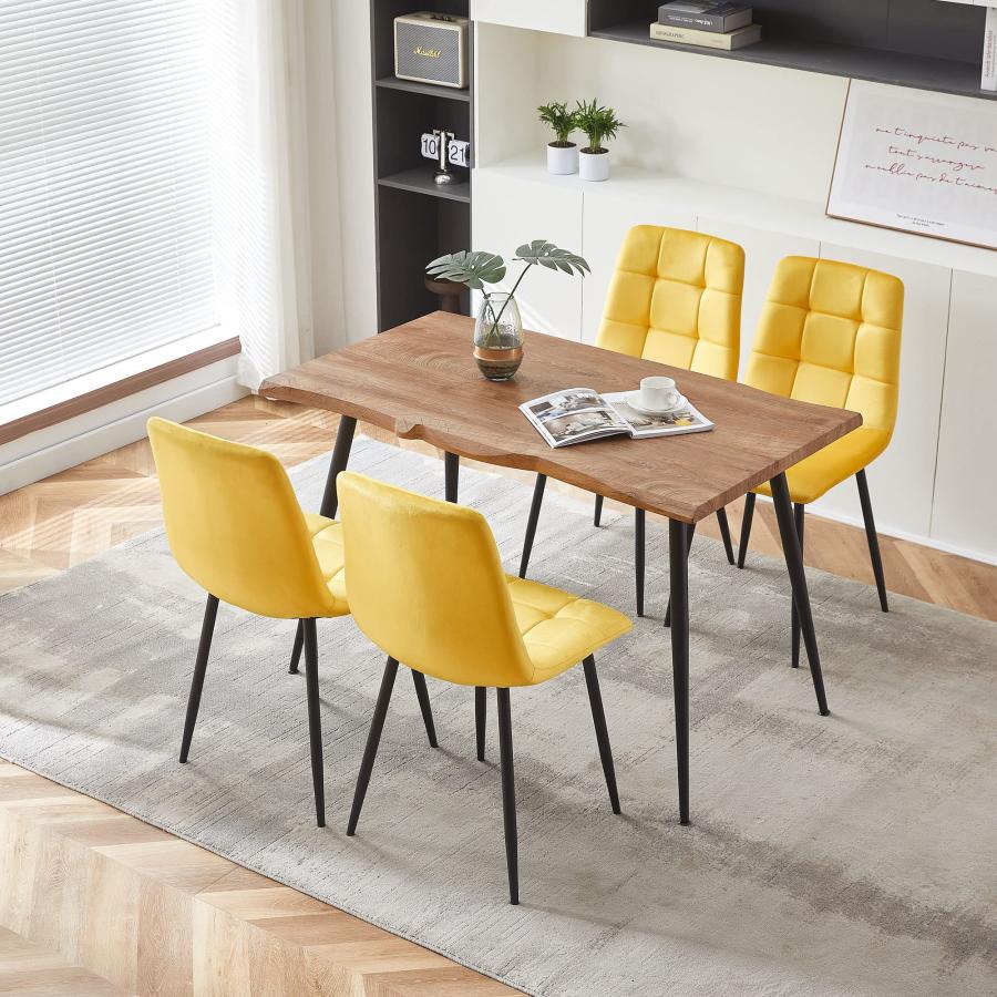 並行輸入品】NORDICANA 5 Piece Dining Table Set, 47 in Modern 