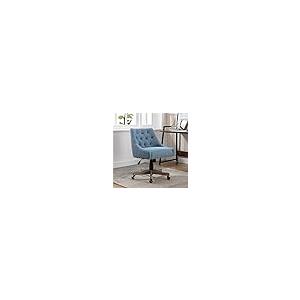 TURRIDU Swivel Office Chair, Modern Tufted Linen Upholstered Swi 並行輸入品 | ブランド登録なし | 02
