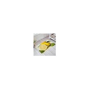 【並行輸入品】LTAETHC Kitchen Rug Floor Mat Yellow Summer Lemon Flannel Kitcheの画像