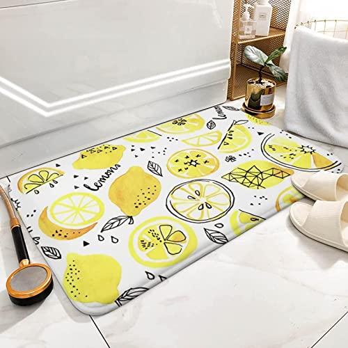 【並行輸入品】LTAETHC Kitchen Rug Floor Mat Cartoon Summer Zesty Lemons Sliceの画像