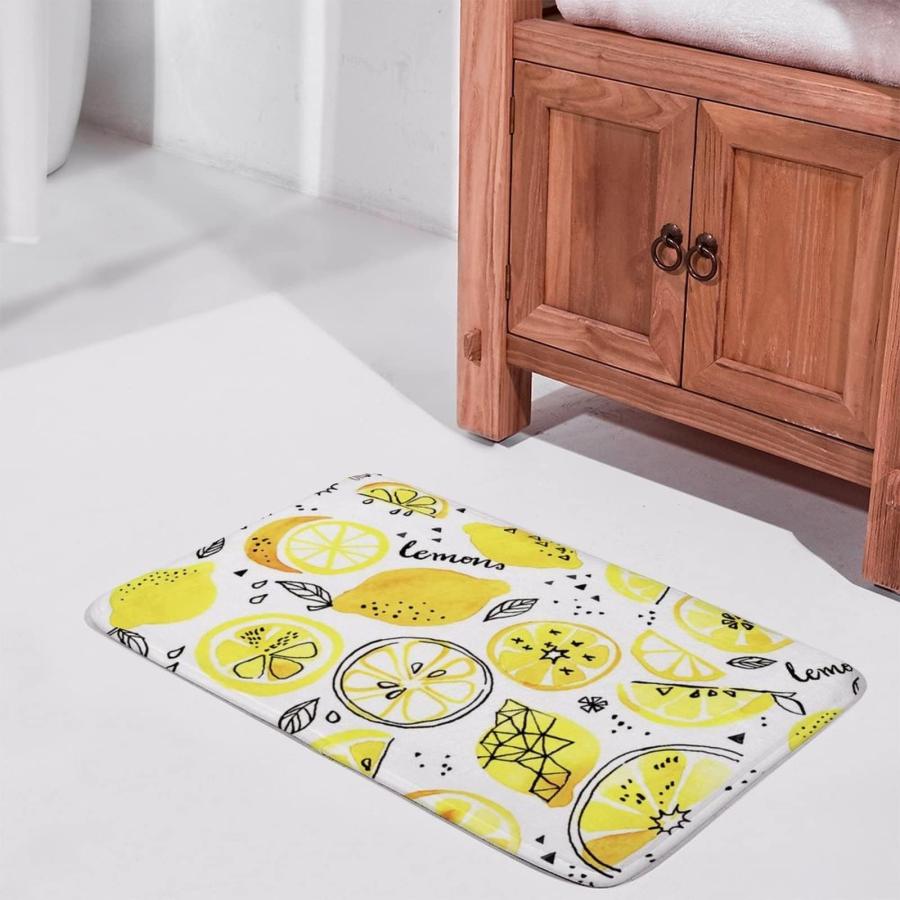 【並行輸入品】LTAETHC Kitchen Rug Floor Mat Cartoon Summer Zesty Lemons Sliceの画像