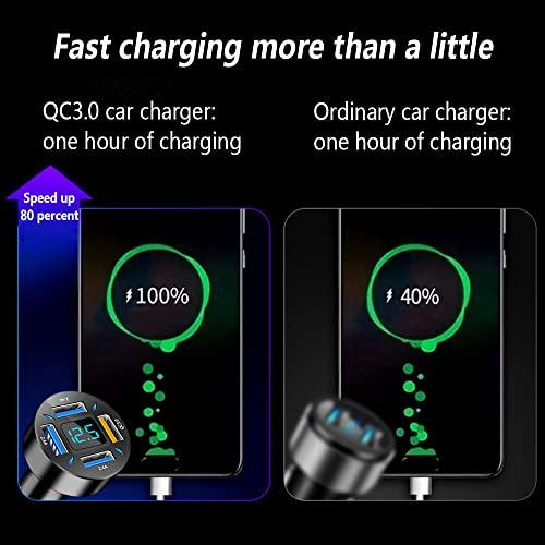 4ポート USB 車用高速充電器 QC3.0 車用USB充電器 LEDライト付き シガレットライター USB充電器 iPhone  並行輸入品｜import-tabaido｜08