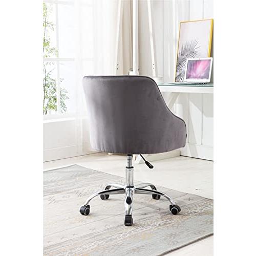 【並行輸入品】i POOK Velvet Swivel Office Chair, 360° Swivel Shell Chair withの画像
